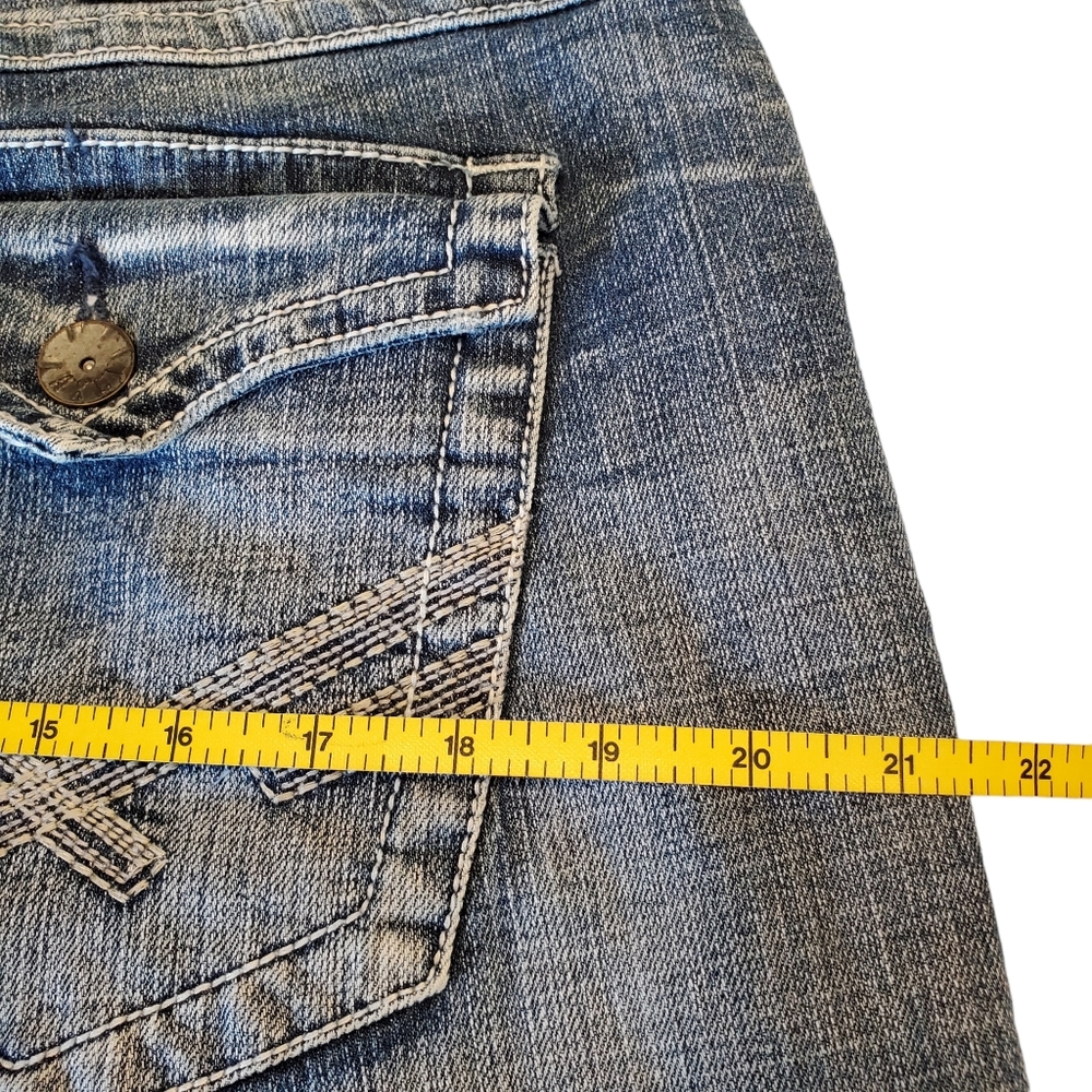 TK Axel Men's Weston Vintage Boot Jeans Flap Pockets Denim Distressed 34x29 - Picture 11 of 15